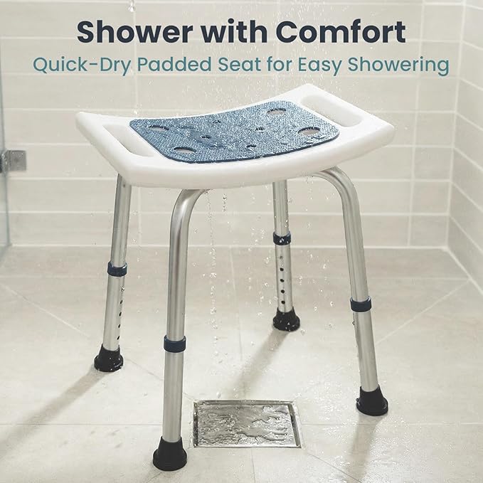 PELEGON® Shower Chair for Inside Shower (300 lb) - Adjustable Height Shower Stool - Shower Seats for Adults, Bath Stools for Shower to Sit, Shower Chair, Shower Stools for Adults Sitting - Teal