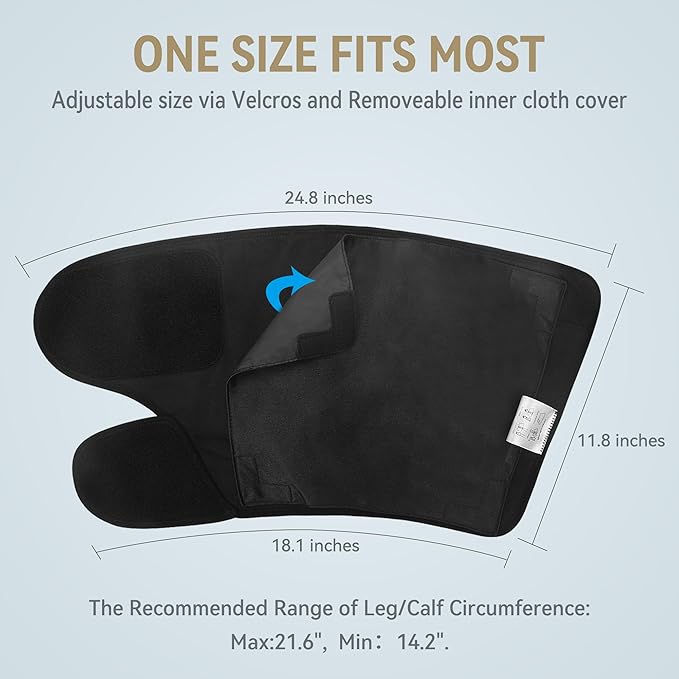 FIT KING Leg Massager with Heat Air Compression Calf Massager for Circulation Helpful for Pain Relief RLS Edema and Relaxation - Great Gift for Wife Mom