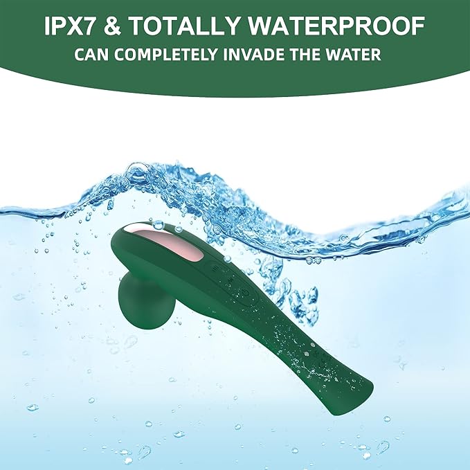 Handheld Cordless Electric Shoulders & Neck Back Massage Tools-20 Vibration Modes and 8 Speeds-Full Body Muscle Tissue Massager-Waterproof & Portable for Muscle Pain Relief & Fatigue.(Green)