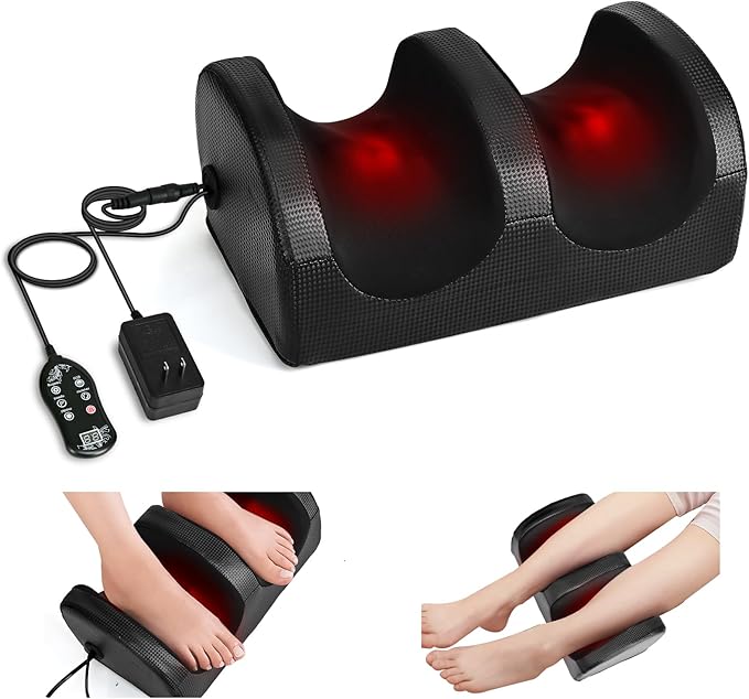 Mawuye Foot Massager,Foot Massager Machine with Massage Roller,Open Design for Breathable & Clean, and Pain Relief, Relax for Home or Office