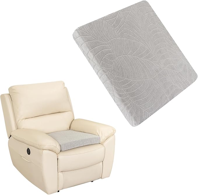 Recliner Cushions for Long Sitting Foam Seat Cushion Soft Tufted Layer for Elderly Seniors, Recliner Chair, Floor Pillow, Office Chair, Car, No Pressure on Thighs, 20X20X3 Inch - Light Grey
