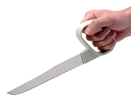 Homecraft Reflex Carving Utensils, Carving Knife, Lightweight Closed Finger Cutting Tools, Helps With Grip For Weakened Hand and Minimizes Movements of the Wrist With Angled Blade