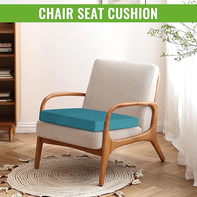Recliner Cushions for Long Sitting Foam Seat Cushion Soft Tufted Layer for Elderly Seniors, Recliner Chair, Floor Pillow, Office Chair, Car, No Pressure on Thighs, 20X20X3 Inch - Knitted Blue