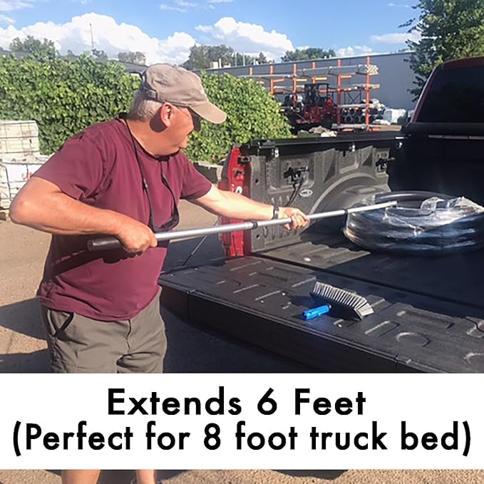 GRAB-IT 6 ft Truck Cargo Retriever | Heavy Duty Grabber Reach Tool - 110 Pound Pull | Rust Resistant Aluminum and Stainless Steel (Pole & Hook Only)