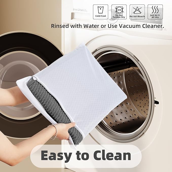 TYUU Toilet Rug, Thin Toilet Rugs U Shaped Washable Non Slip Absorbent Quick Dry Low Pile Toilet Mat, Dark Grey 20"x24" U Shape