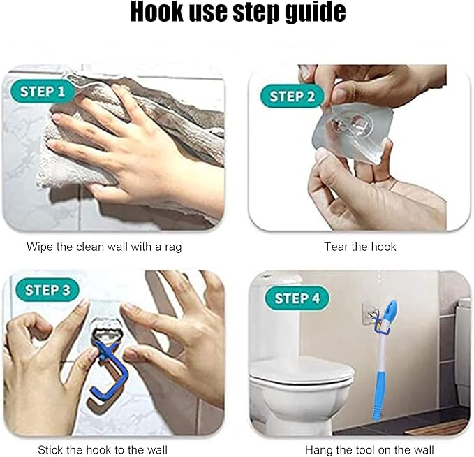 Toilet Aids for Wiping, Foldable Reach Comfort Wiper Reach Comfort Tissue Grip Wiper Butt Wiper Self Wipe Assist Toilet Aids Wand for Limited Mobility