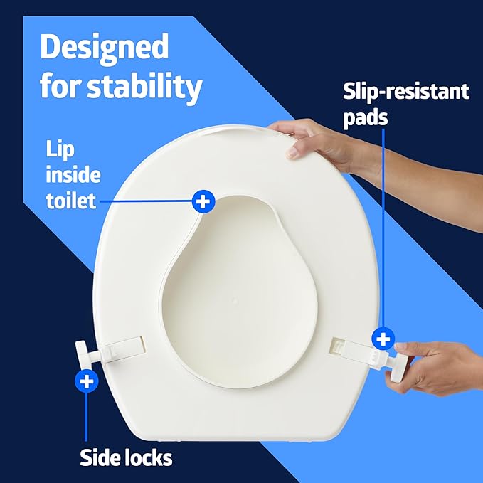 Medline 2" Universal Locking Seat Riser with Lid