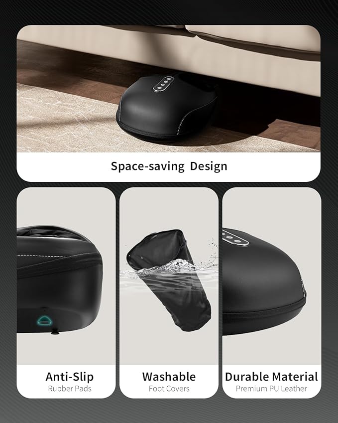 Nekteck Shiatsu Foot Massager with Heat, Foot Massager Machine for Plantar Fasciitis, Neuropathy Pain, Deep Kneading, Air Compression, Remote APP Control, Gifts for Mom Her Him, Fits Up to 13"