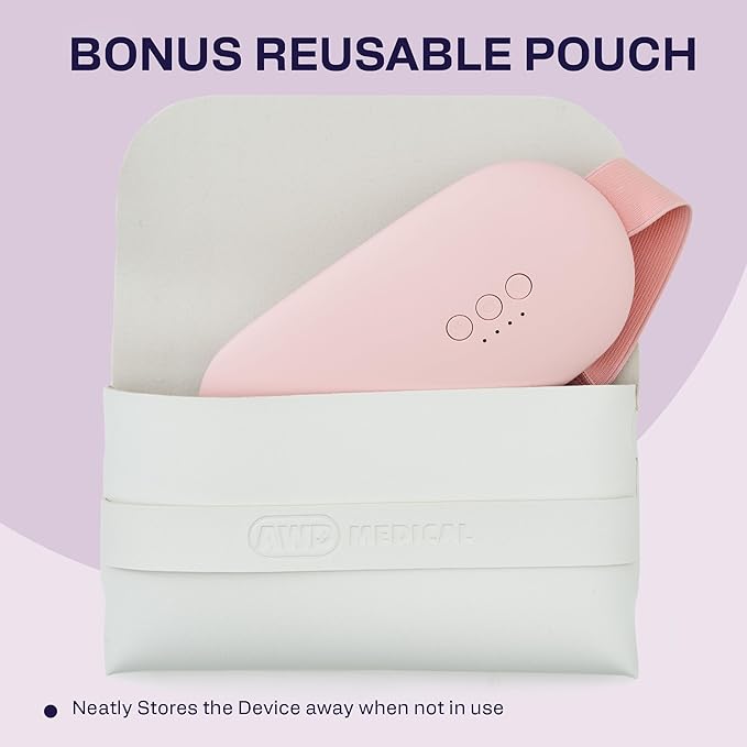 Heating Pad for Cramps | Period Heating Pad for Cramps, Cordless Menstrual Heating Pad with 4 Temperature Levels, 5 Vibration Settings, Portable, Fast Heating, Auto Shut-Off, Large Battery Capacity