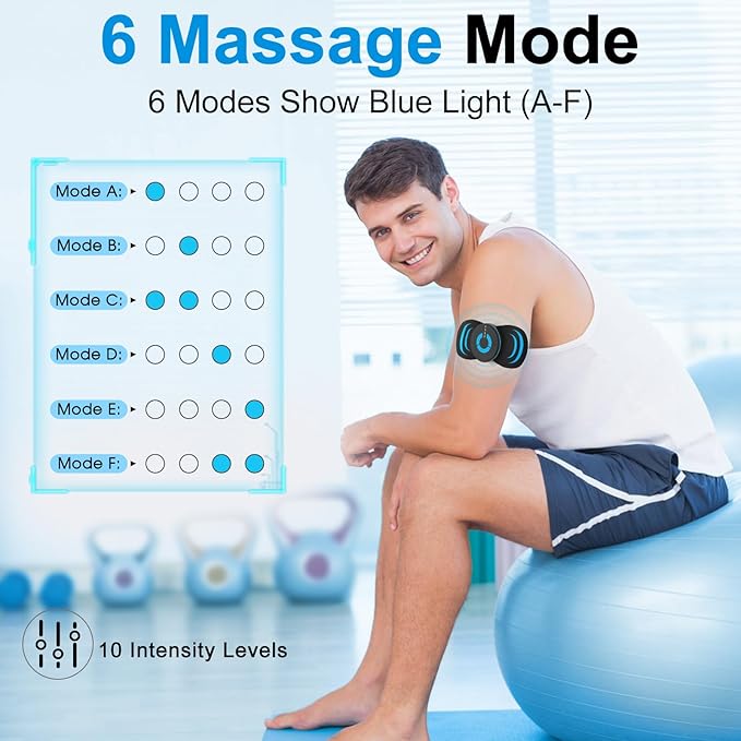 MASTOGO Wireless TENS Unit 6 Mode 10 Intensity - Portable Rechargeable TENS Unit Muscle Stimulator for Pain Relief