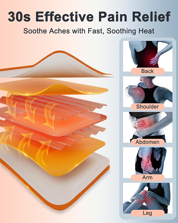 Heating Pad for Back Pain Relief, 12" x 24" + 26" XL Electric Heating Pad for Period Cramps with Loop Fastener for Hands-Free 360 Fit, 4 Timers & 6 Temperatures, Auto Shut-Off, Machine Washable