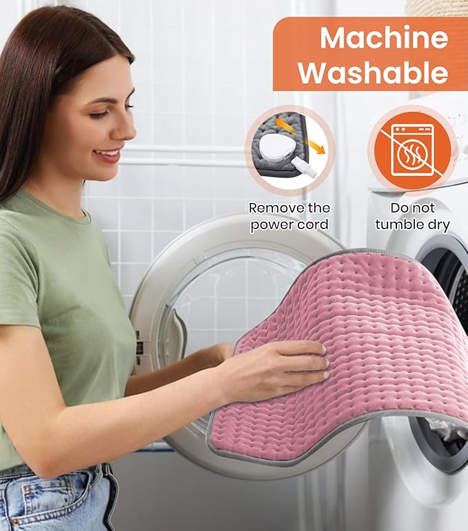 17''×34'' Heating Pad for Back Pain, Electric Heating Pad with 9 Heat Settings & 4 Timers Auto Shut Off, Extra Large Heating Pad for Period Cramps & Sore Muscles, Machine Washable, Dry & Moist Heat,