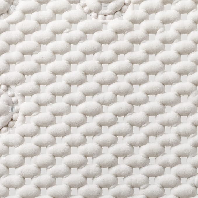 Duck Brand Clorox Cushioned Foam Bath Mat for Tubs, Non-Slip with Suction Cups, 17 Inches x 36 Inches, White (Pack of 4)