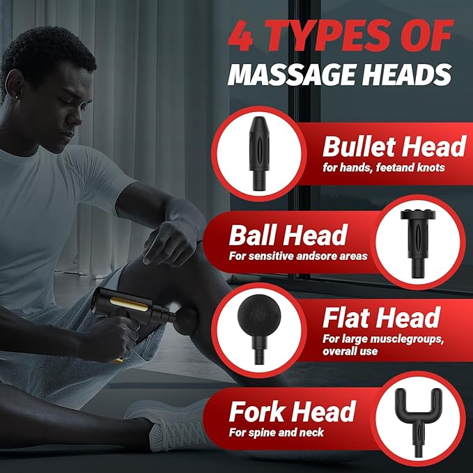 Brantefa Massage Gun, Small Travel Tool, Massage Gun Deep Tissue,Percussion Handheld Portable Muscle Massager Tool for Full Body Pain Relief, Ideal Gifts for Men, Women(Black)