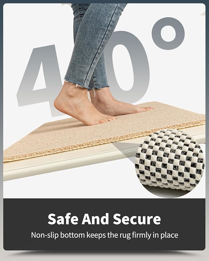 Non-Slip Bathtub Mat, 17x47 Inch, Shower Mats for Bath Tub, PVC Loofah Bathroom Mats for Wet Areas, Quick Drying