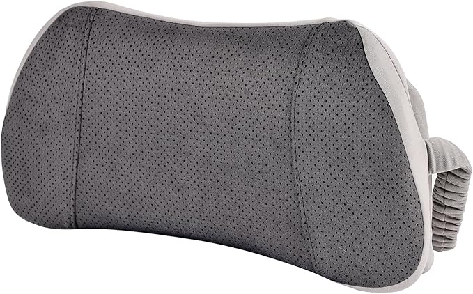 Lumbar Support Pillow for Office Chair and Car, Memory Foam Back Cushion Provides Lumbar Support to Relieve Back Pain, Ideal for Driving and Office Use (Gray)