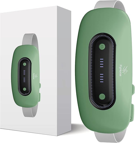 Electric Heating Pad,Portable Cordless Menstrual Heating Pad with 4 Heat Levels and 4 Massage Modes, Fast Large Heating Belly Wrap Belt(Light Green)