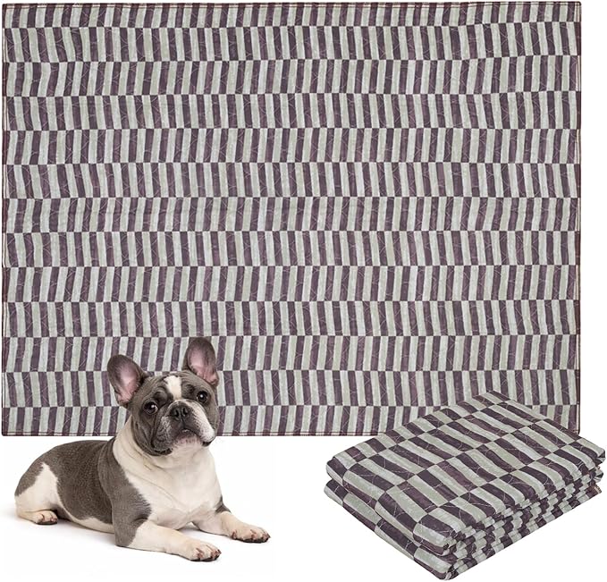 Lovewag Pets Washable Dog Pee Pads, 36" x 48", Waterproof, Non-Slip, Super Absorbent, Reusable Machine-Washable, 2-Pack (Mahogany Weave)
