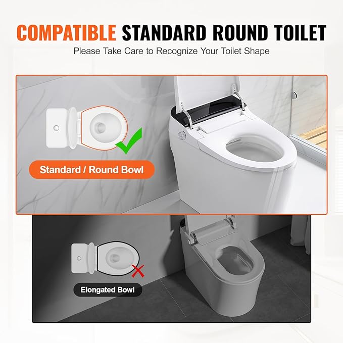 VEVOR Raised Toilet Seat, 3.5" Height Raised, 300 lbs Weight Capacity, for Standard Round Toilet, Aluminum Handrail, with EVA Armrest Padding, for Elderly, Handicap, Patient, Pregnant, Medical