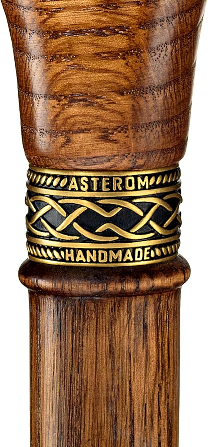 Asterom Handcrafted Walking Cane - Ergonomic, Wooden - Canes for Men - Walking Sticks for Seniors, Unique, Wood