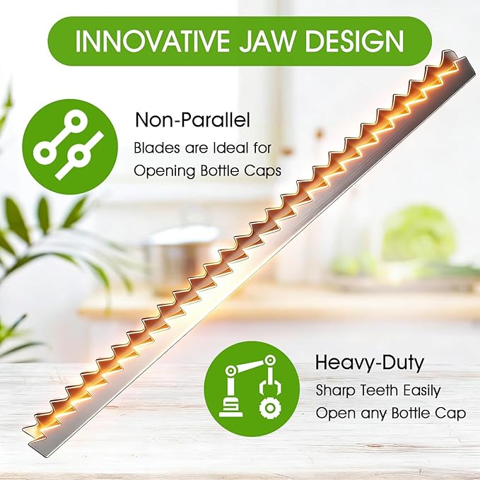 Under Cabinet Jar Opener for Seniors with Arthritis, Heavy Duty Lid Opener for Weak Hands, Effortless Bottle & Can Opener, Space Saving Design, Kitchen Gadget