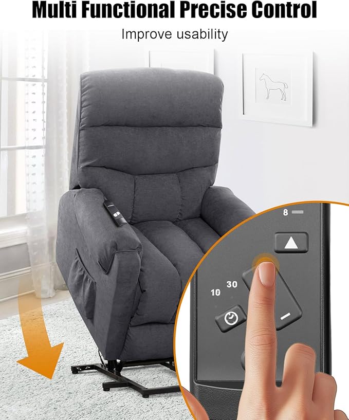 3Pin Massage Chair Remote Handset Controller Fit for Recliner Lift Chair8 Massage Mode 5 Massage Intensity 15min/30min Timer