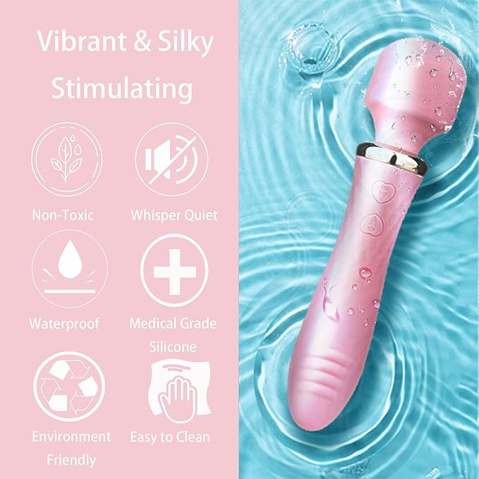 Handheld Back Massager, Electric Full Body Massager, (Pink)