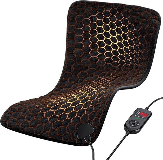UTK 30s Fast Heating Pad, 3X Deeper Pain Relief Far Infrared Heating Pad for Back & Cramps, 8 Heat Setting, 4H Auto Off, FSA-HSA Eligible, Adjustable Strap, Machine Washable,Mothers Gifts 12" x 24"