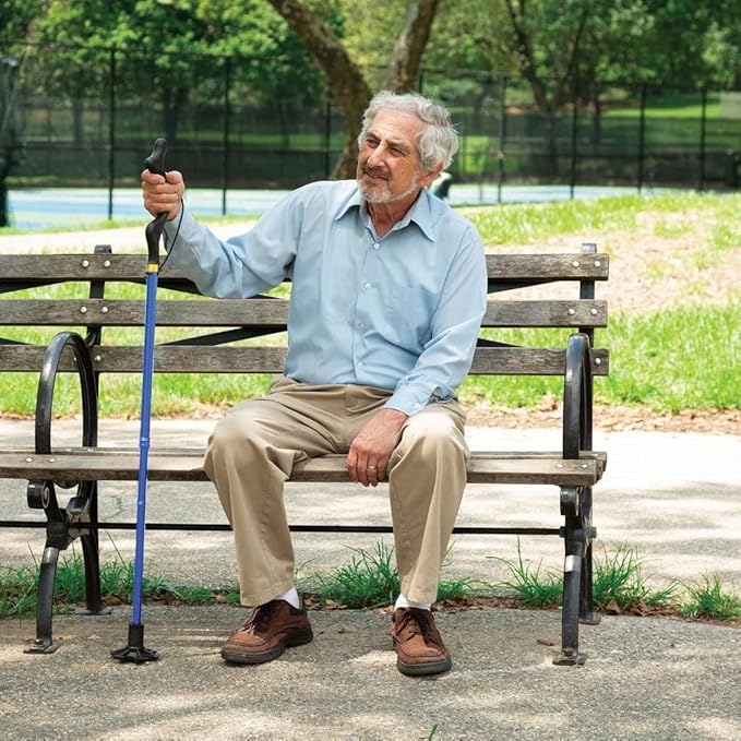 Walking Cane for Men and Women - Special Balancing Stick With 10 Adjustable Heights - Self Standing, Folding, Portable, Collapsible, and Comfortable