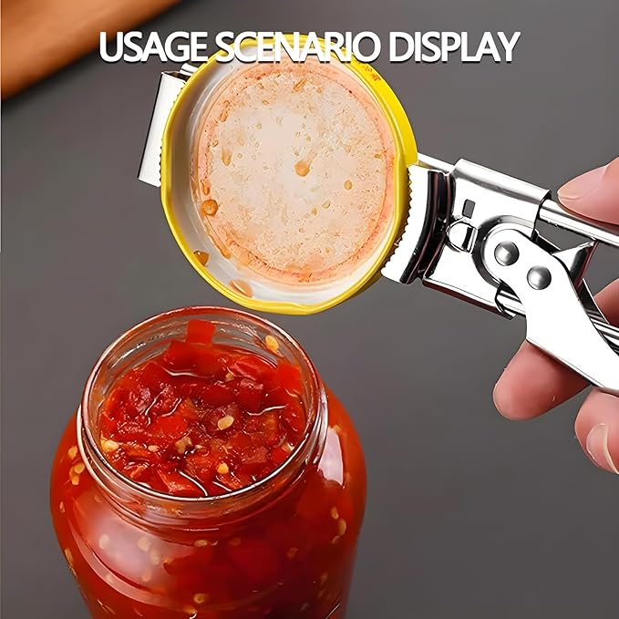 Jar Opener for Seniors with Arthritis - Adjustable Stainless Steel Bottle Opener & Manual Lid Gripper for Weak Hands - Heavy Duty Kitchen Gadgets & Gifts for Elderly