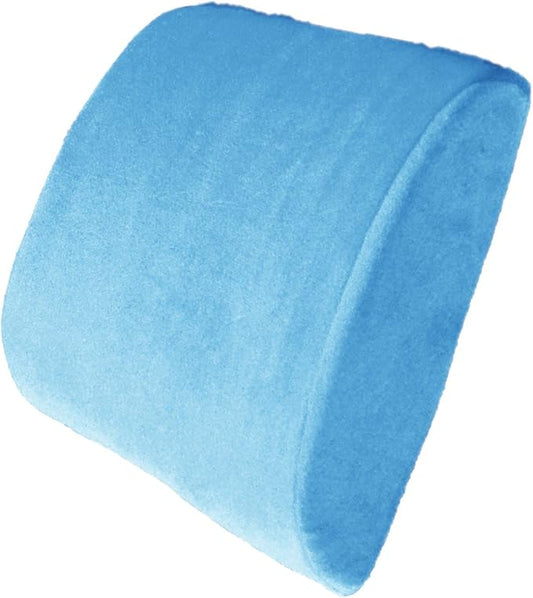 Bookishbunny Premium Memory Foam Lumbar Support Cushion Pillow (LightBlue)
