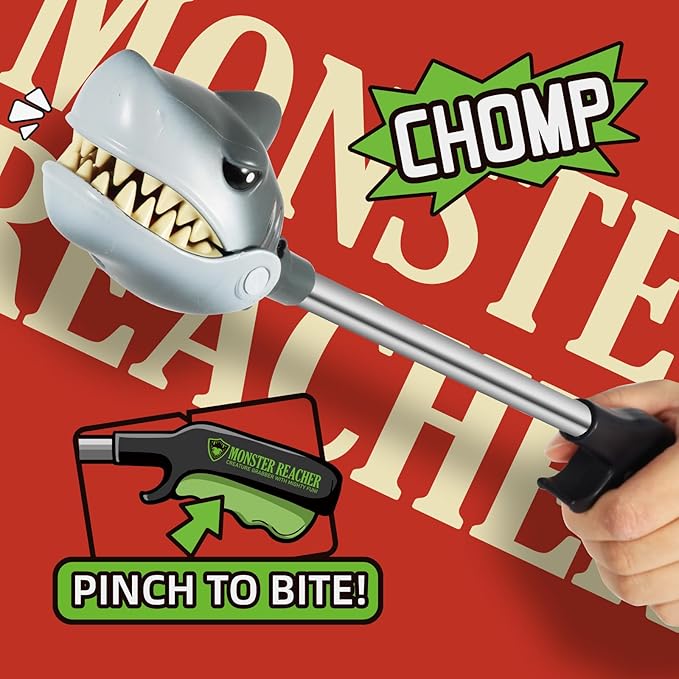 DINOBROS Shark Toy Pincher Grabber Sea Animal Toys Chomper Claw Monster Reacher Great White Shark Toys