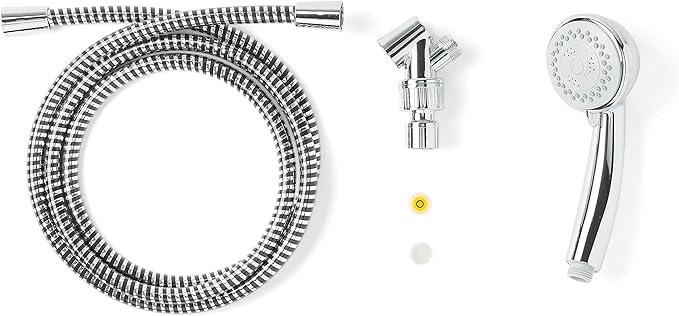 Medline Deluxe Handheld Showerhead with 3 Massage Functions and 7-Foot Long Hose, Chrome Finish, High Pressure, Adjustable Spray - Ideal for Medical Patients, Hospitals, Nursing Homes - 1 Each