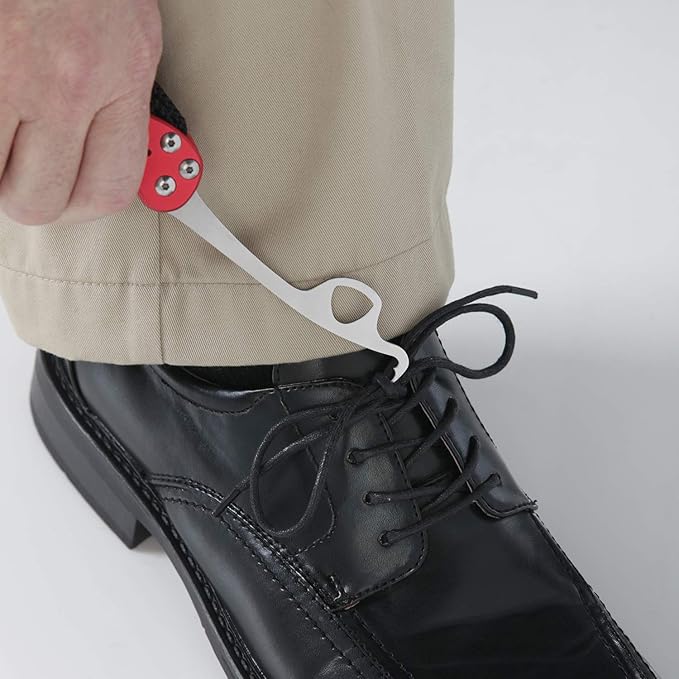 Vivi Zipper Pull and Button Hook Pocket Dresser and Dressing Aid for Assistance with Button Hooks, Zipper Pulls and Shoelaces