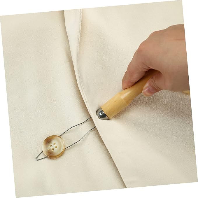 Gatuida 6pcs Button Assist Tool for Easy Dressing Quick Device for Shirts Pants and Coats for Seniors and Those Dexterity Includes White Black Plastic Tools Wooden Handle