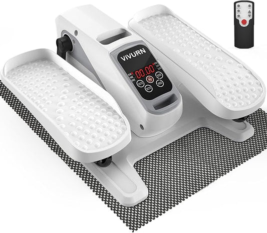 VIVURN-018 Under Desk Elliptical 12 Speed 5 Modes Mini Motorized Leg Exerciser While Sitting for Seniors As Seen on TV with Non-Slip Mat Quiet & Portable Electric Pedal Exerciser for Home and Office