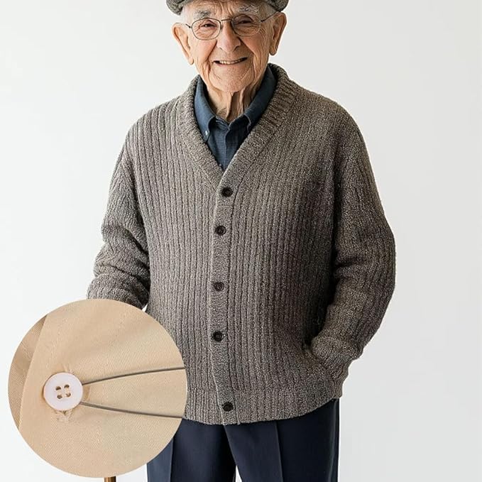 3 Pack Easy Button Hook for Seniors, Assist Device Helper Tool with Wide Wooden for One Hand Dressing Aids Shirts Coats