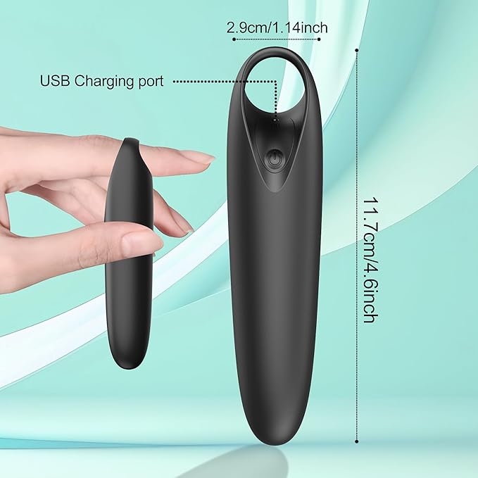 Handheld Electric Back Massager - Mini Waterproof&Rechargeable Handheld Deep Tissue Neck Black (Black)