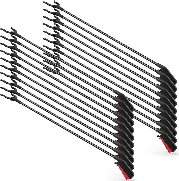Norme 20 Pcs Grabber Reacher Tool Bulk, 31.5" Long Handle Trash Picker for Elderly Assist, Lightweight Handy Aid Nonslip Claw Grabber for Arm Extension 360 Rotating Pickup Stick Outdoor Cleanup Tool