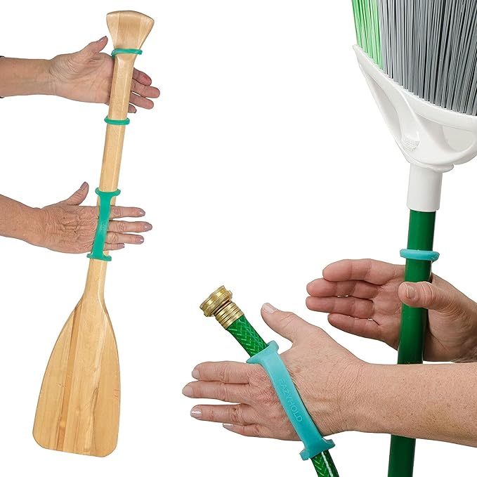 EazyHold Elderly Female 3-Pack, Silicone Adaptive Aid, Universal Cuff Hand Grip Assistive Device for Rehab, Arthritis, Parkinsons, Stroke, Physical Therapy