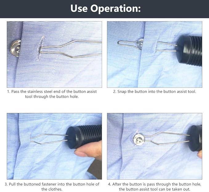 2PCS Dress Zipper Pull Helper, Sock Aid Button Assist Device Button Aid Dressing Stick Button Hook Tool for Disability Handicapped Seniors