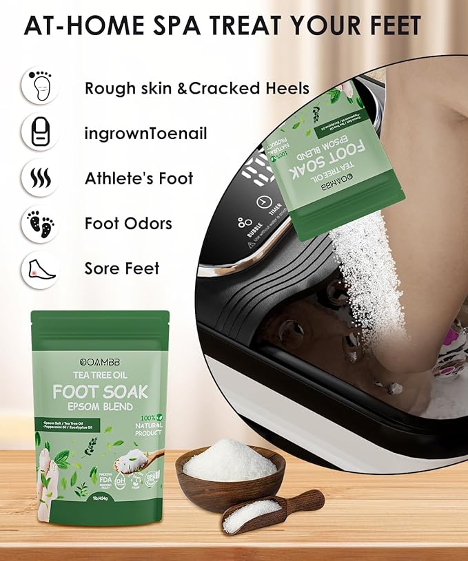 OOAMBB Collapsible Foot Spa with Heat, Bubble and Temp Control, Foot Bath Massager with XL Touch Screen and Massage Rollers, Foot Soaking Tub, Pedicure Foot spa for Stress Relief (Black +Green)