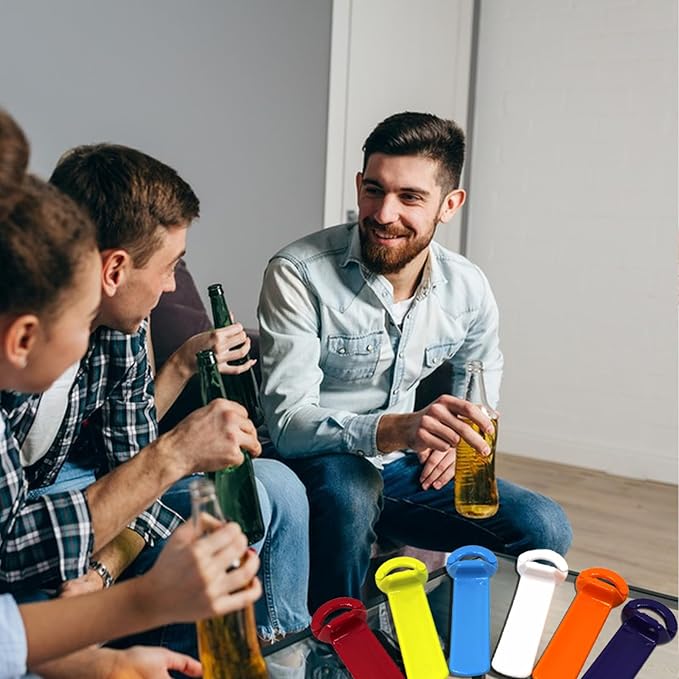6 Pcs Jar Key Opener for Weak Hands, Elderly & Children - Plastic Jar Lid Opener with Easy Grip Hand Held 5.5" Colorful Design