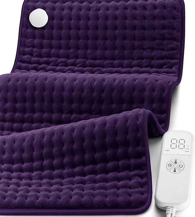 Heating Pad for Back, Neck & Shoulder Pain Relief, Mothers Day Gifts for Mom, 17"x33" Electric Moist/Dry Heat Pad, 6 Heat & 4 Timer Settings, Auto Shut-Off, Machine Washable, Gift for Wife Women Her
