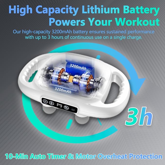 UFFAE 6 Head Massage Gun Deep Tissue with 9 Levels & 9 Modes, Electric Massager Tool for Legs, Arms, Waist, Back, Buttocks - Full Body Muscle Pain Relief, Ideal Gifts for Women, Men, Mom, and Dad