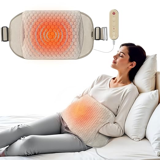 COMFIER Heating Pad for Back Pain Relief,Lower Back Massager with Heat with Hand Warmer Pocket,Extra-Large Size 61",Back Heating Pad for Period Cramps,Fast Heat Pad