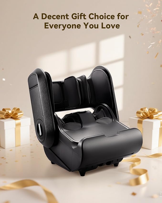 2 in 1 Shiatsu Foot Massager Machine, Foot and Calf Massager with Adjustable Heat, Deep Kneading Therapy, Vibration, Compression, for Plantar Fasciitis, Neuropathy, Gifts for Women Man, up to Size 14