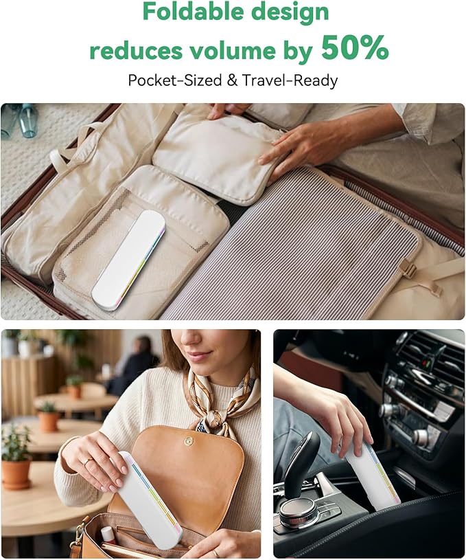 Foldable Weekly Pill Organizer 2 Times a Day - Magnetic Moisture-Proof 7 Day Pill Box AM PM, Portable Travel Medicine Organizer with Removable Lids for Vitamins, Supplements and Fish Oils