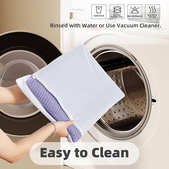 TYUU Small Bathroom Rugs, Non Slip Washable Bath Rugs Super Absorbent Bathroom Rug Thin Quick Dry Low Pile Bath Mats, Lavender 12"x12"