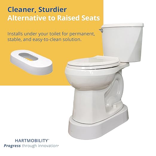 Toilet Riser - 3.5" High Toilet Riser Base for Handicap and Elderly, Extra Tall Toilet Seat Elevator, 500 lb Capacity, Easy Install Toilet Seat Riser, Compatible with Standard Toilets